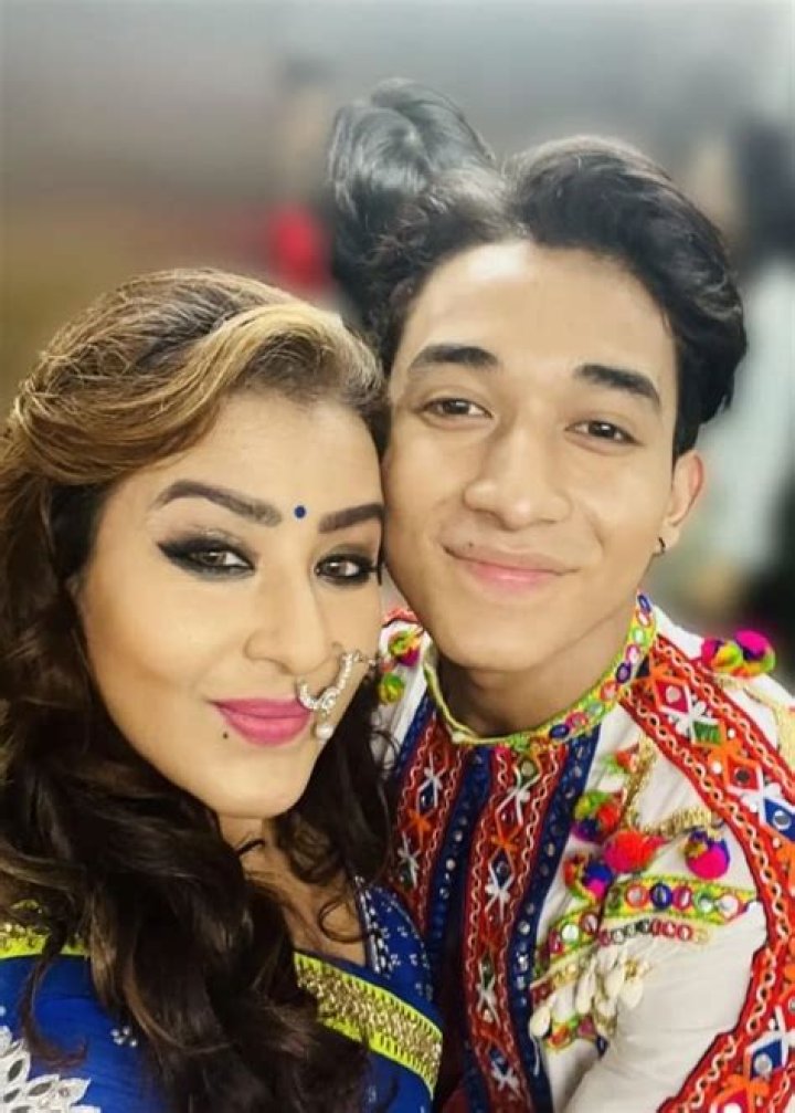 Akash Thapa with his sister
