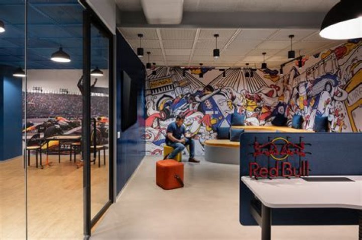Coolest Offices Red Bull White Bar