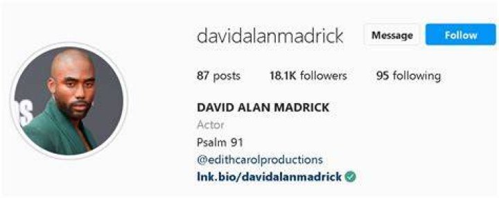 David Alan Madrick IG handle