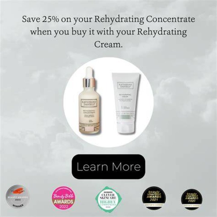 Katherine Webb uses skincare products