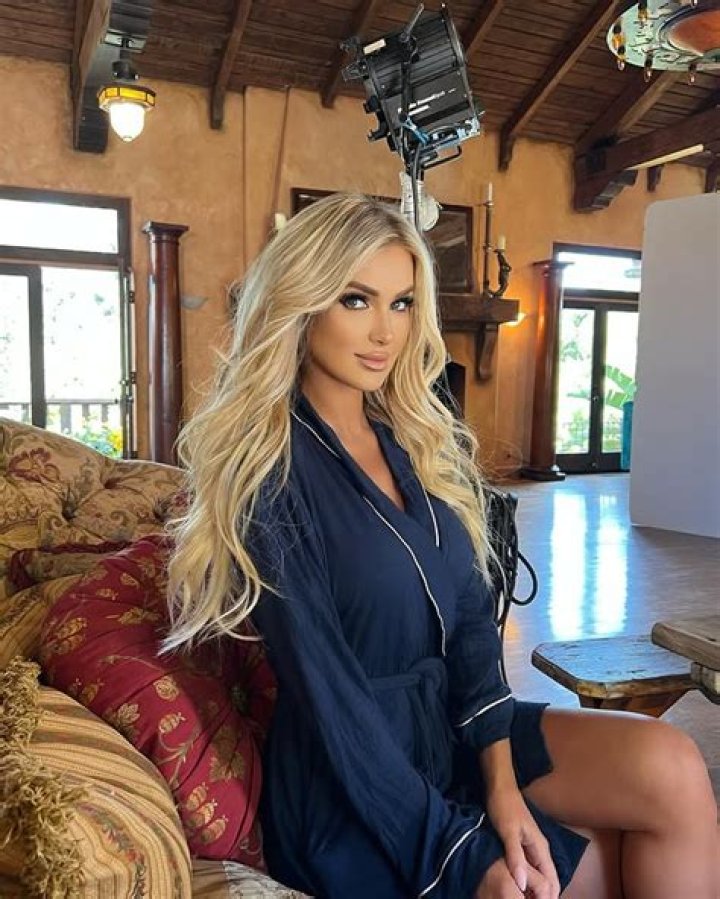Leanna Bartlett displaying the new Beach Bunny Swimwear Collection
