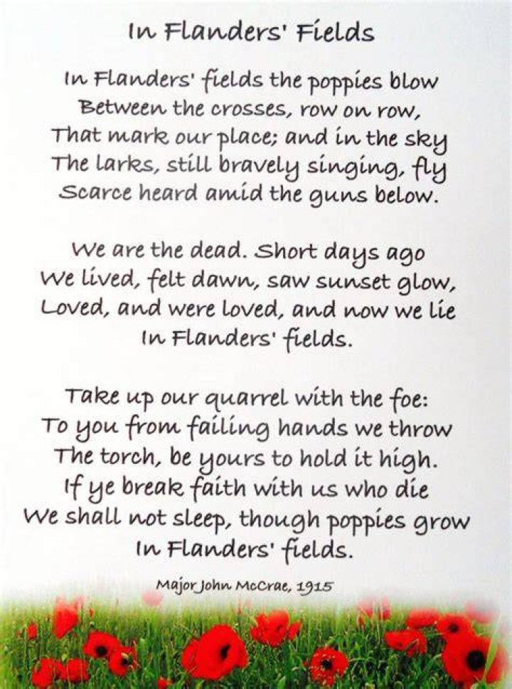 Memorial Day Quotes Flanders Fields 100 Years Since The Great War