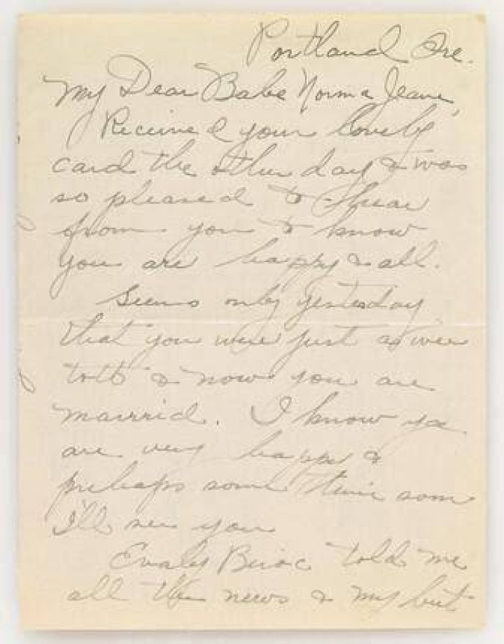 Norma Jeane Letter