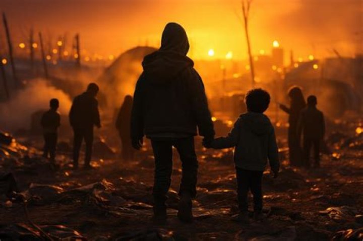 People Fleeing The Fire