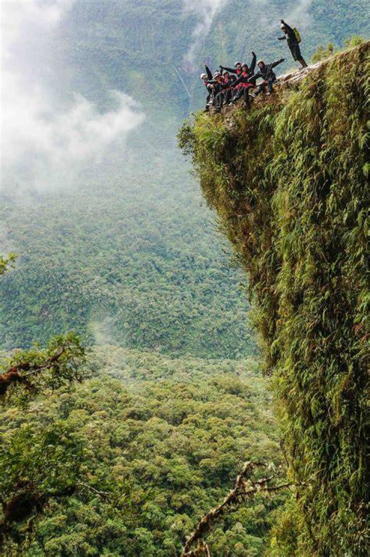 Sharp Drop Death Road Bolivia