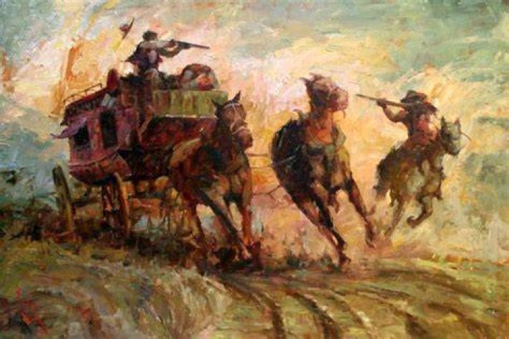 Stagecoach Robbery In The Wild West