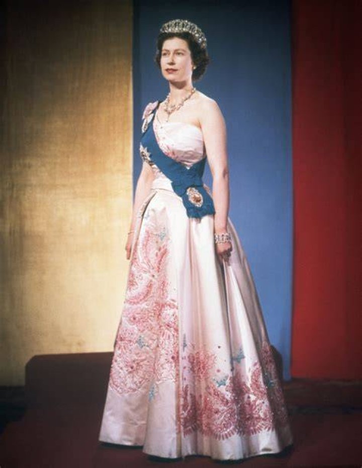 Young Queen Elizabeth II Wears The Crown